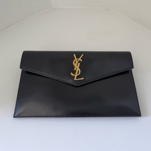 SAINT LAURENT 
Grain De Poudre Uptown Pouch Black - Picture 2 of 9